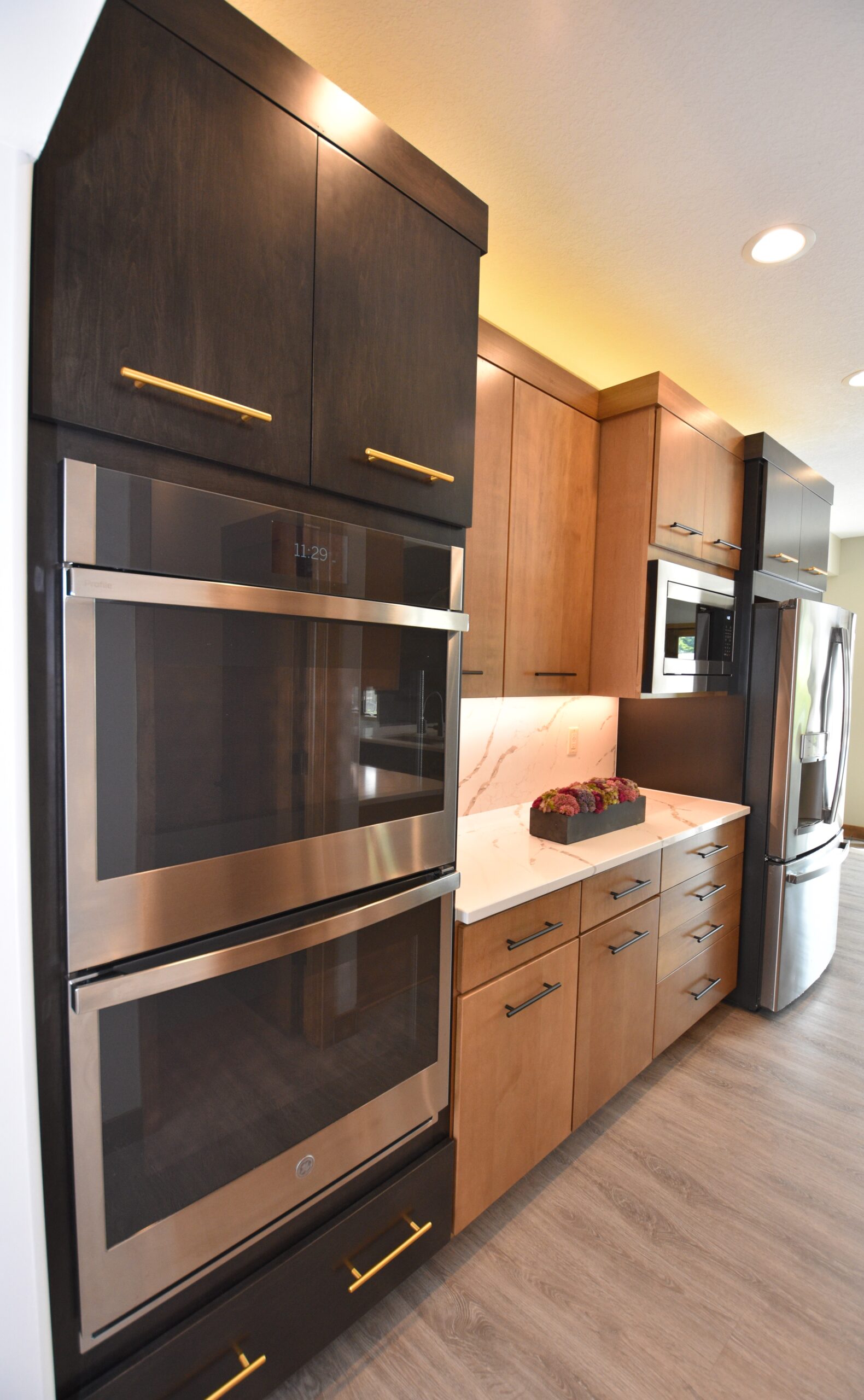 Contemporary Kitchen - View from double ovens