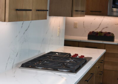 Modern Kitchen - Close up of range built into countertop