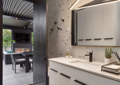 Contemporary bathroom - part of poolhouse project.