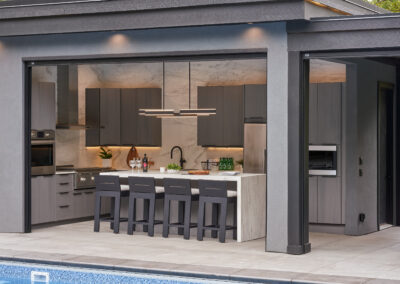 Contemporary outdoor kitchen - part of poolhouse project.