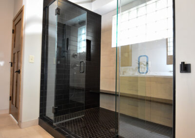 Modern Living - Master Bath - Double Shower - Black Tile