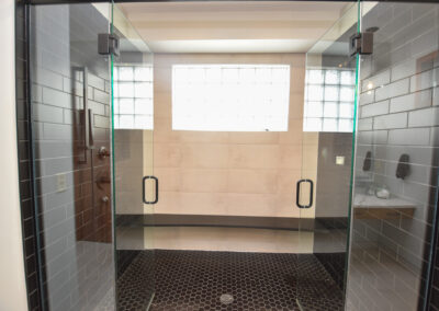 Modern Living - Master Bath - Double Shower - Black Tile