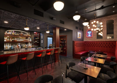 Rouge 41: Speakeasy Transformation - View of Bar and Seating Area